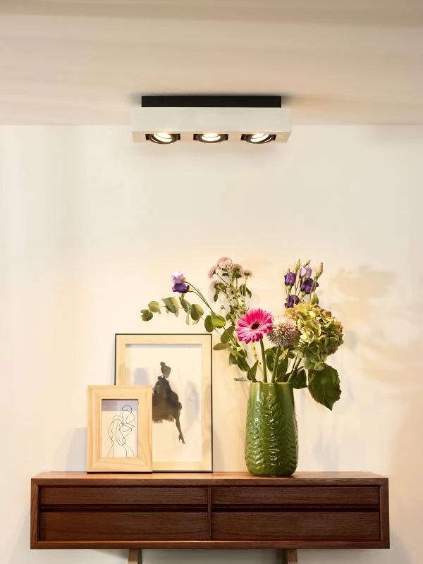 Lucide XIRAX - Plafondspot - LED Dim to warm - GU10 - 3x5W 2200K/3000K - Wit - sfeer 1